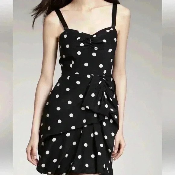 MARC BY MARC JACOBS "Hot Dot" Black and White Polka Dot Print Dress Size 2 - Picture 2 of 10